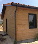 Vue extérieure d'une maison en bois ECOP Habitat