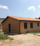 Vue extérieure d'une maison à ossature bois ECOP Habitat