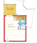 Plan de l'étage d'une maison ecologique ECOP Habitat