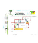 Plan et façades d'une conception écologique ECOP Habitat