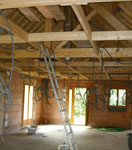 Charpente bois d'une maison ecologique - Ecop Habitat