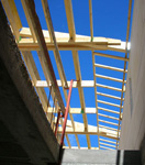 Charpente maison ecologique Ecop Habitat - Toit plat