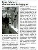 Le télégramme du Mercredi - des maisons ecologiques - Sebastien brancq